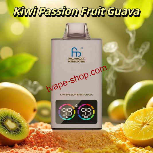 Kiwi Passion Fruit Guava RandM Tornado 35K Vape 
