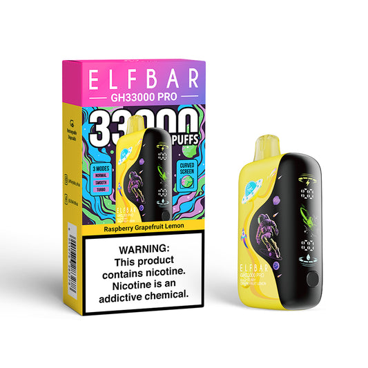 Elf Bar Vape 33000 Puffs Raspberry Grapefruit Lemon