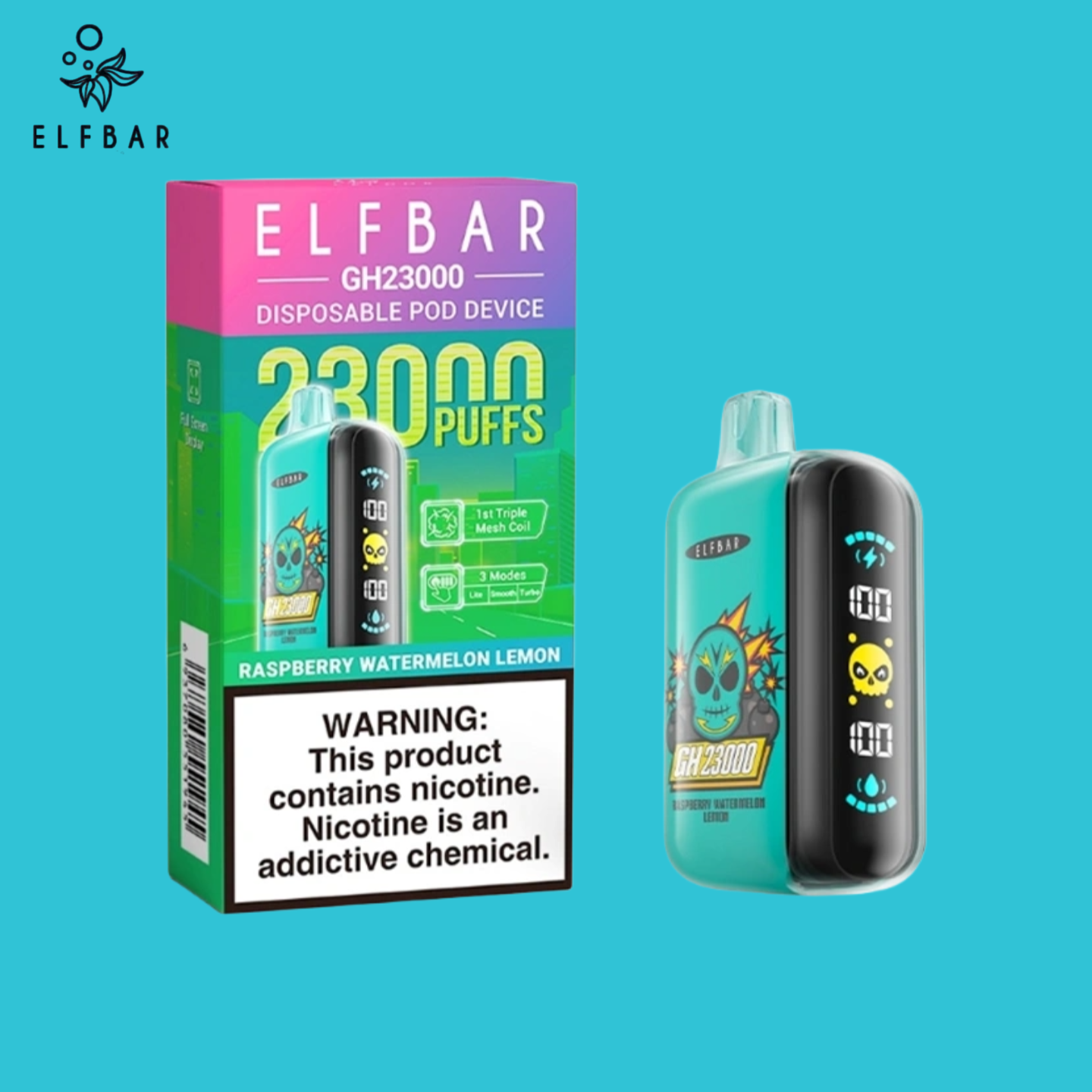 Elf Bar GH23000 Raspberry Watermelon Lemon