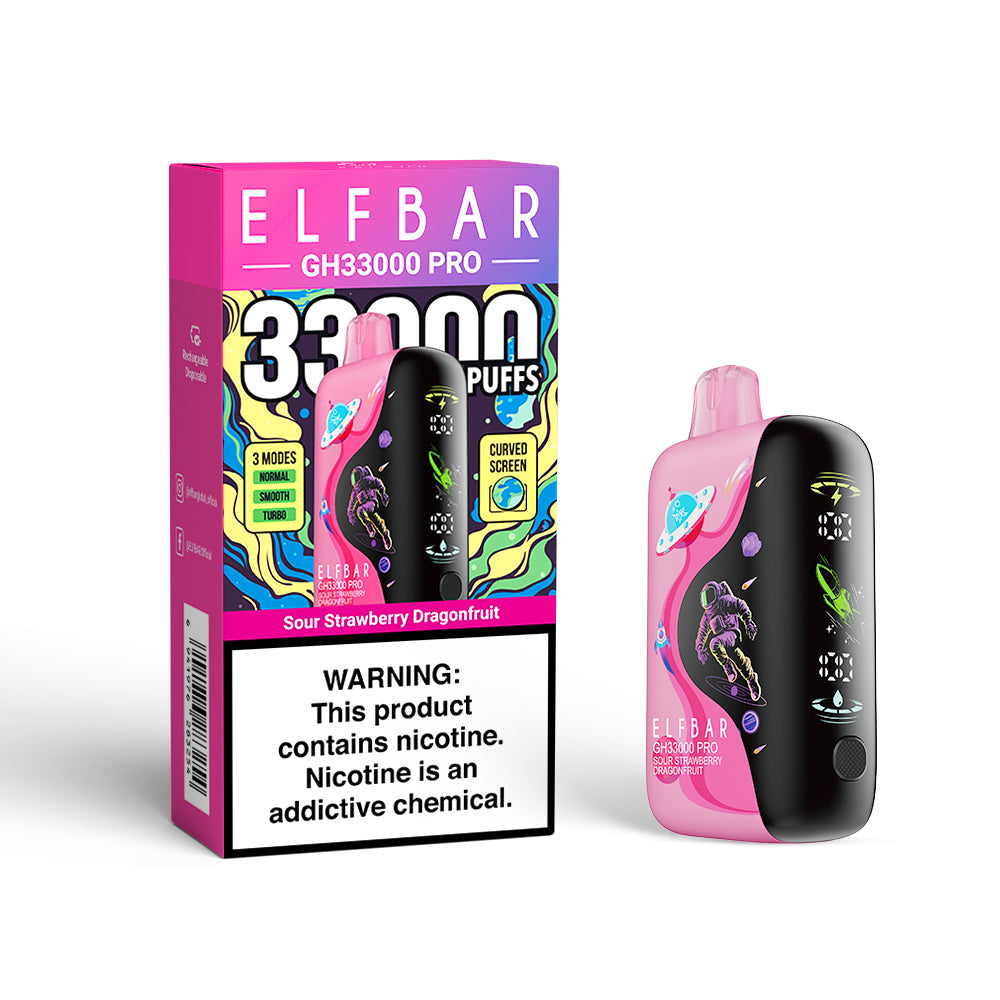 Sour Strawberry Dragonfruit  Elf Bar GH33000 Pro Vape