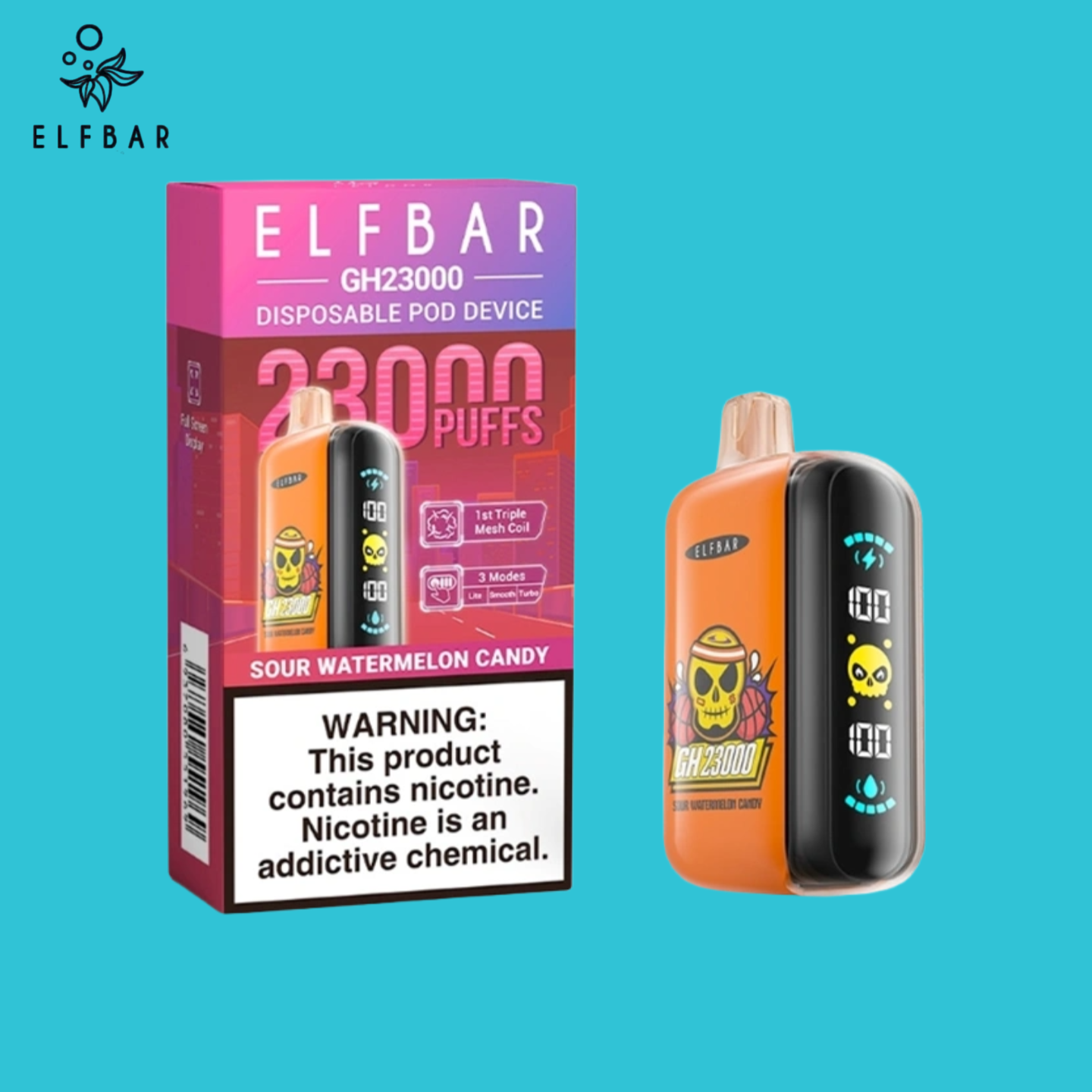 Sour Watermelon Candy Elf Bar GH23000