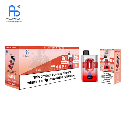 RandM FUMOT ECO 2IN1 50K Sour Apple & Juicy Peach