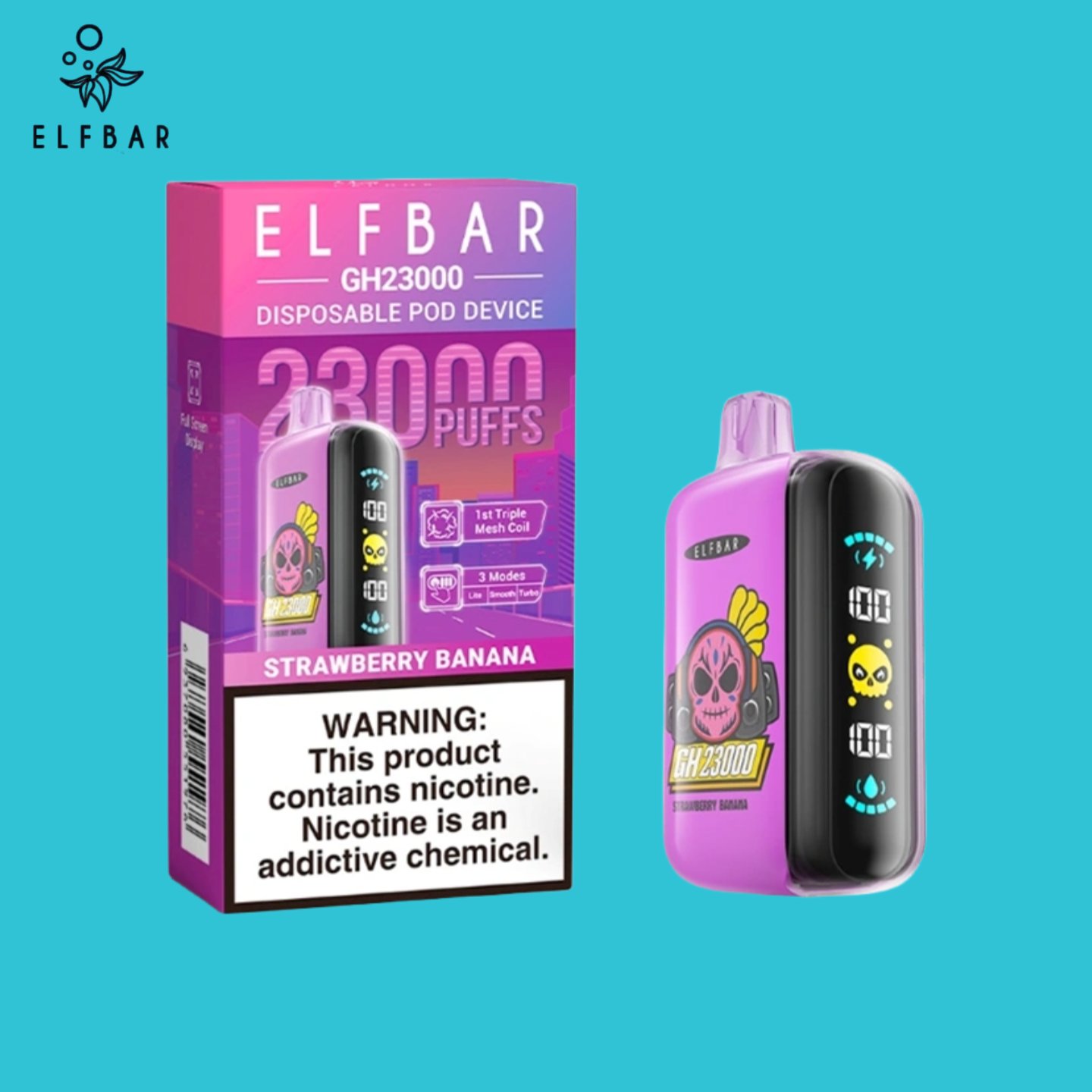 ELF BAR 23000 Puffs Strawberry Banana