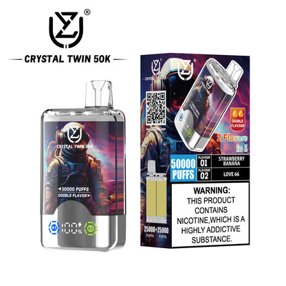 UZY Crystal Twin 50K Puffs Dual-Flavor Vape