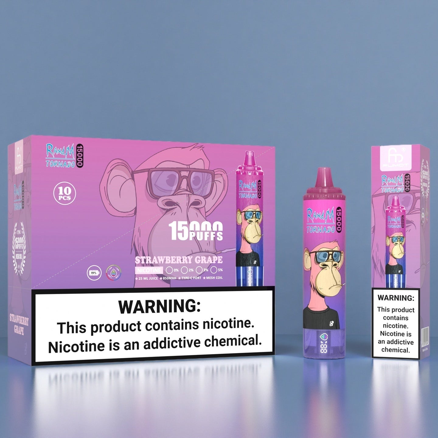 RandM Tornado 15000 Puffs Strawberry Grape