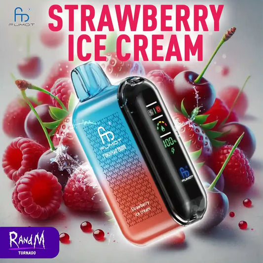 RandM Tornado Vape 20000 Puffs Strawberry Ice Cream