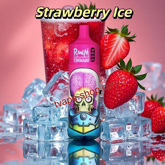 Strawberry Ice RandM Tornado 9000 Vape