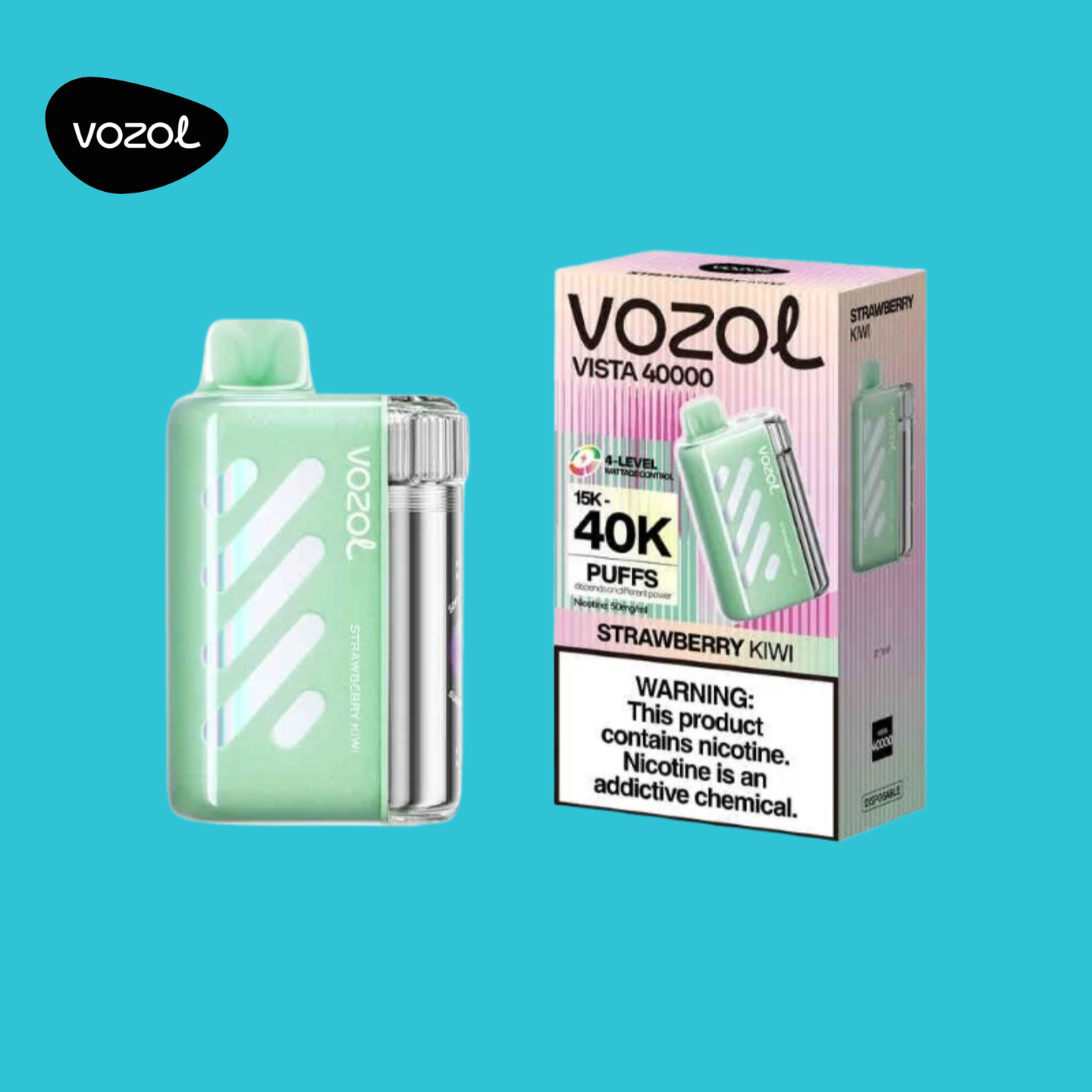 Vozol Vista 40000 Puffs Strawberry Kiwi Vape