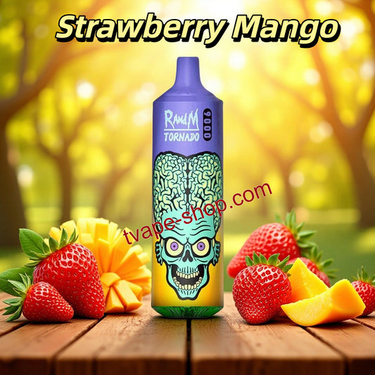 Strawberry Mango RandM Tornado 9000 Vape