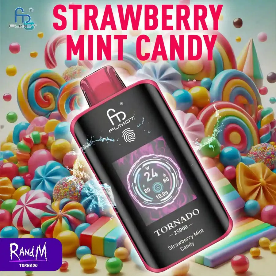 RandM Tornado 25000 Puffs Strawberry Mint Candy