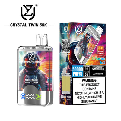 UZY Crystal Twin 50K Puffs Dual-Flavor Vape