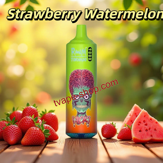 Strawberry Watermelon RandM Tornado 9000 Vape