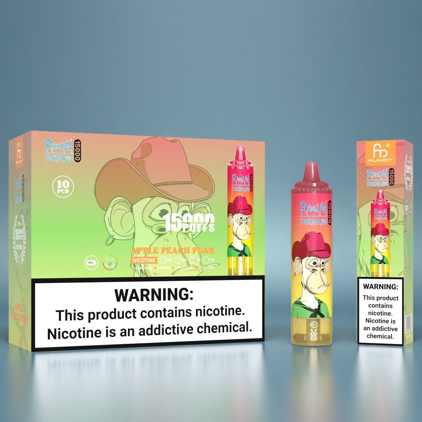 RandM Tornado 15000 Puffs Apple Peach Pear