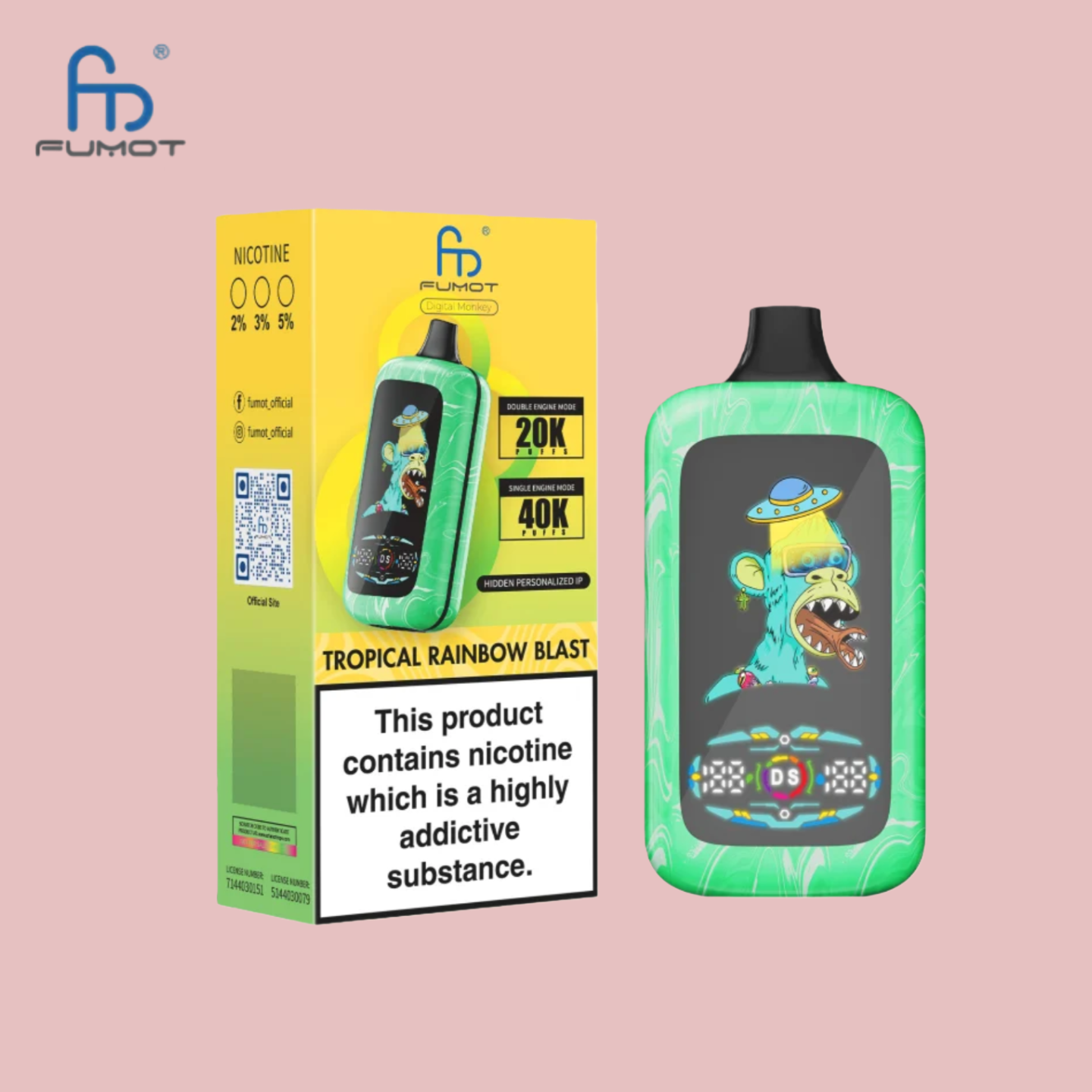 Tropical Rainbow Fumot Digital Monkey 20K/40K Puffs