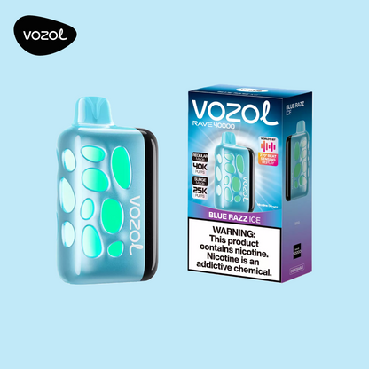 Vozol Rave 40000 Puffs Blue Razz Ice