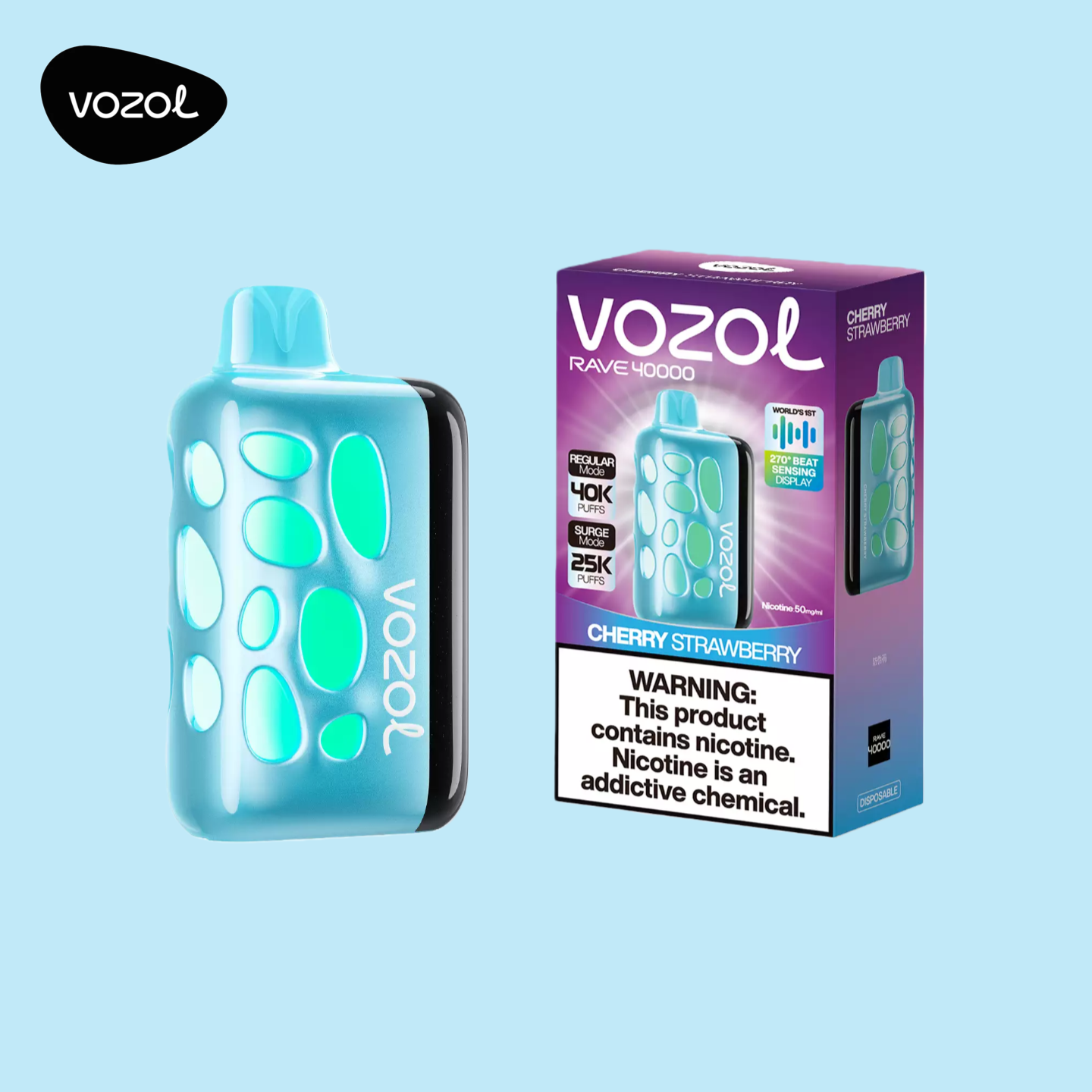 Vozol Rave 40000 Cherry Strawberry