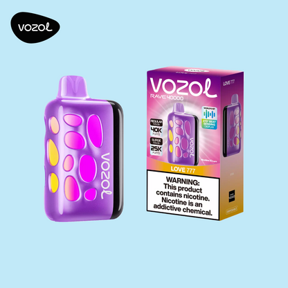 40000 Puffs Love 777 Vozol Rave Vape