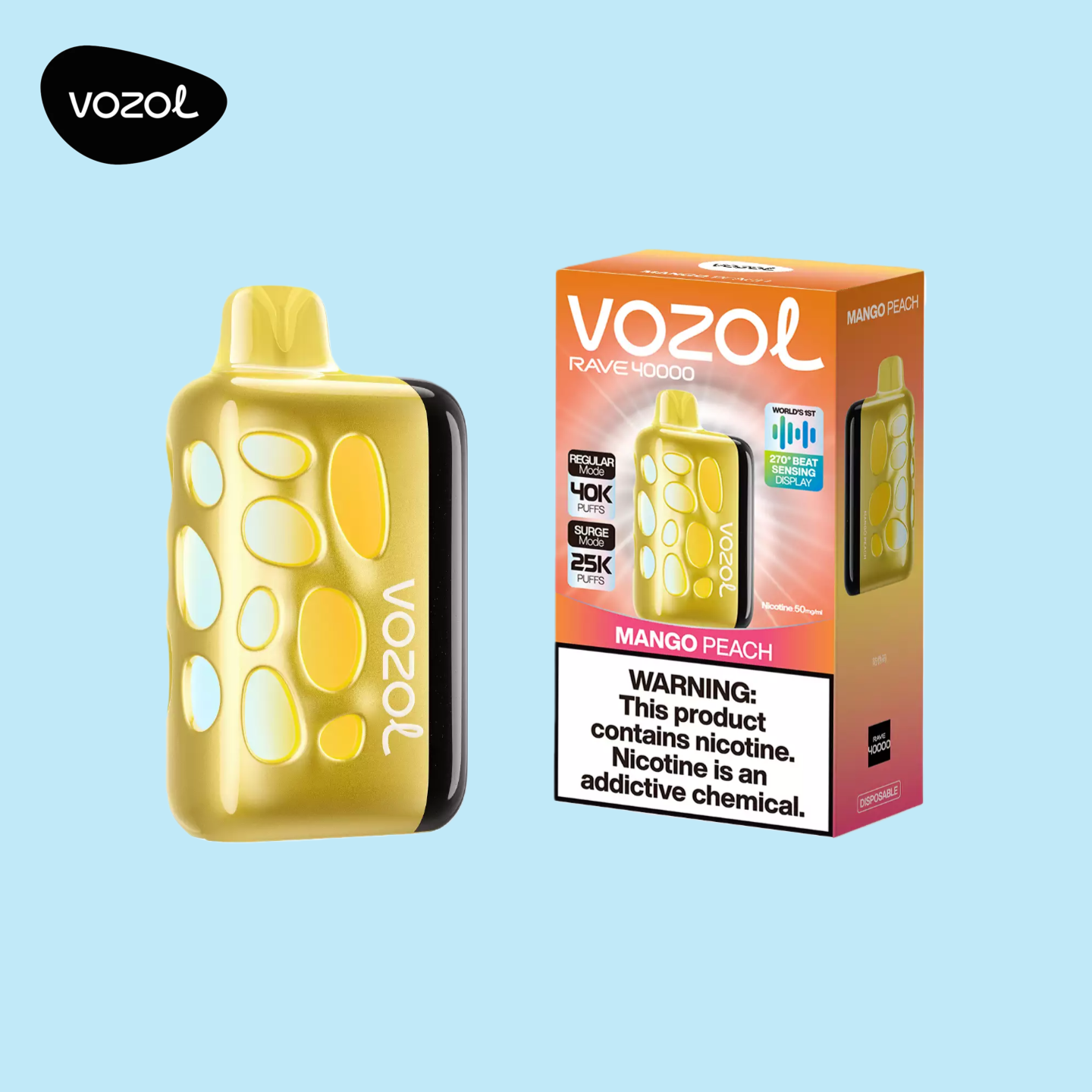 Mango Peach Vozol Rave 40000