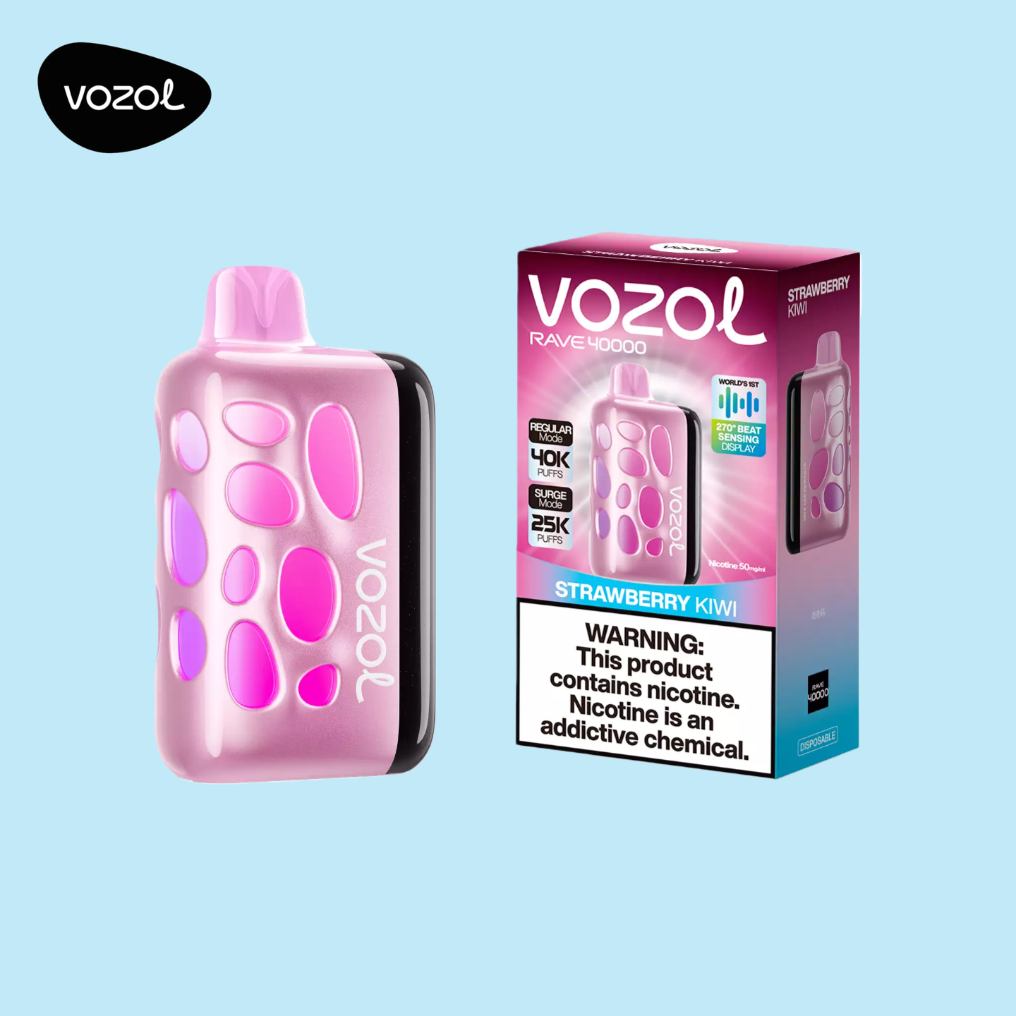 Strawberry Kiwi Vozol Rave 40000 