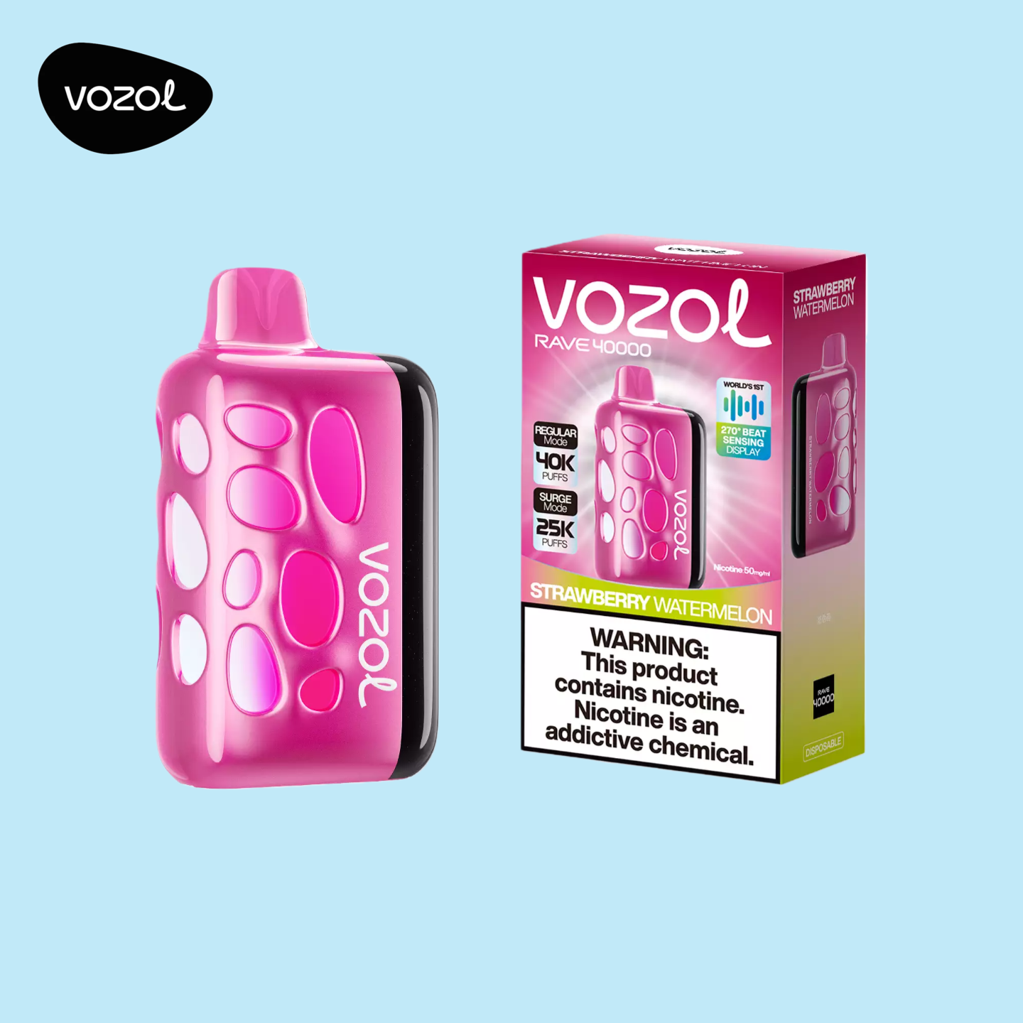 Strawberry Watermelon Vozol Rave 40000 Puffs Vape