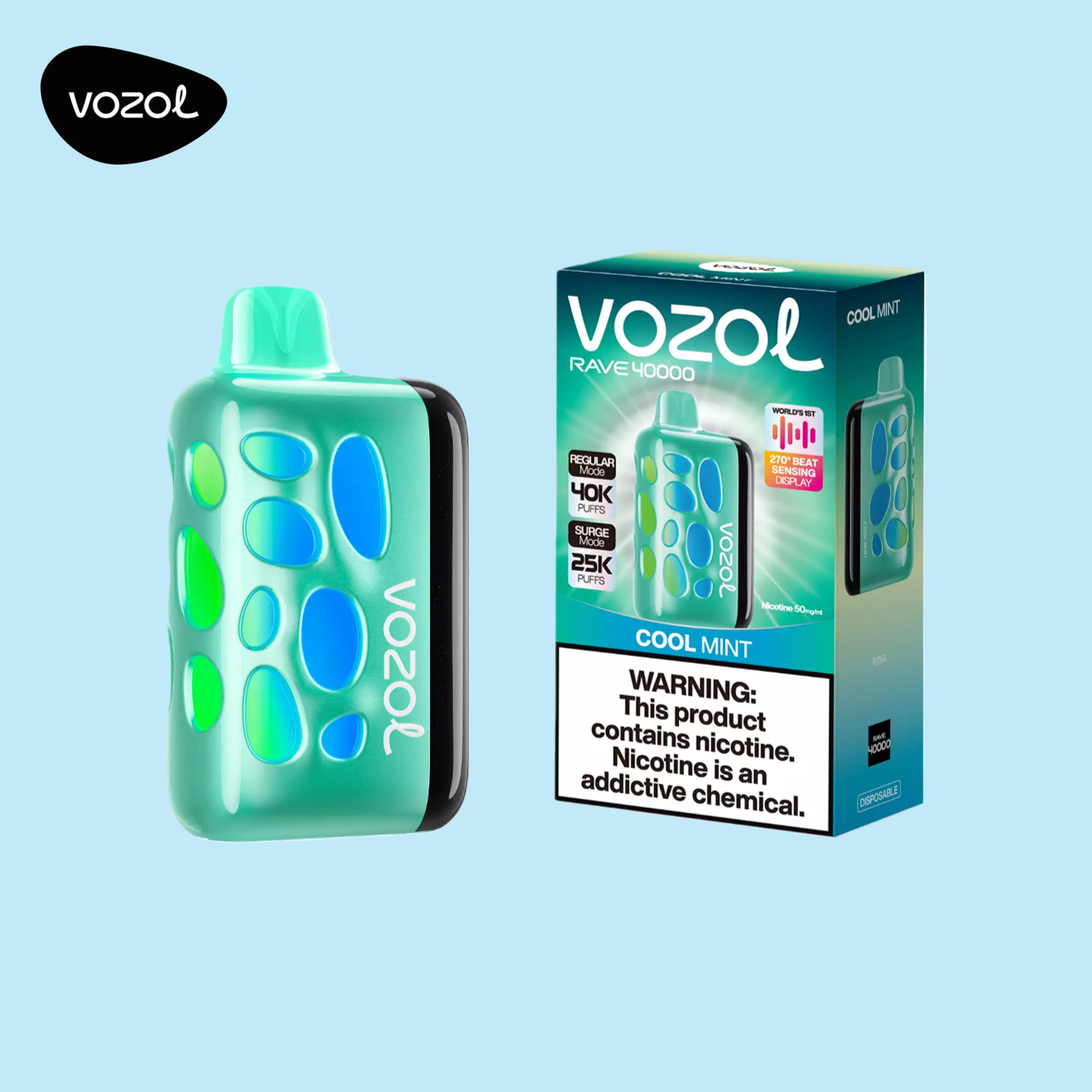 Cool Mint Vozol Rave 40K 
