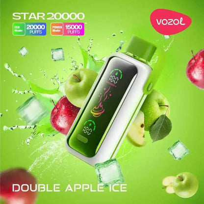 Vozol Star 20000 Puffs Double Apple Ice 🍏🍎🧊