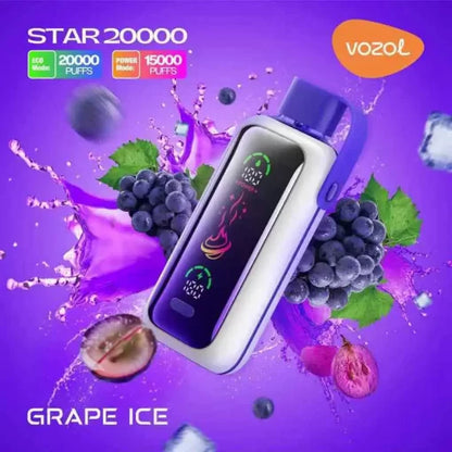 Grape Ice Vozol Star 20000 Puffs Vape