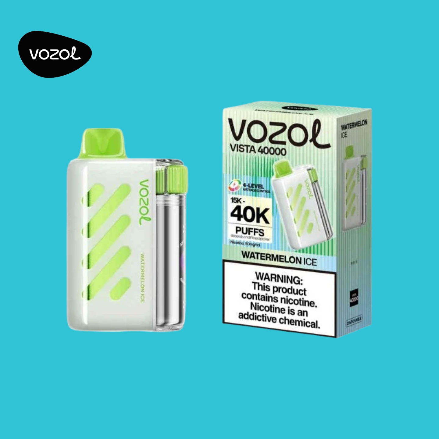 Watermelon Ice Vozol Vista 40000 Vape