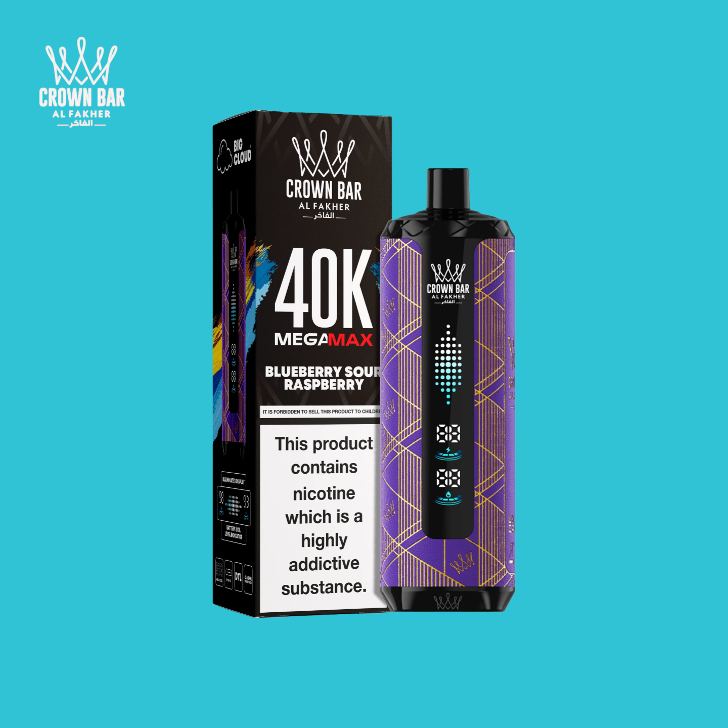 Al Fakher Mega Max 40K Vape Blueberry Sour Raspberry