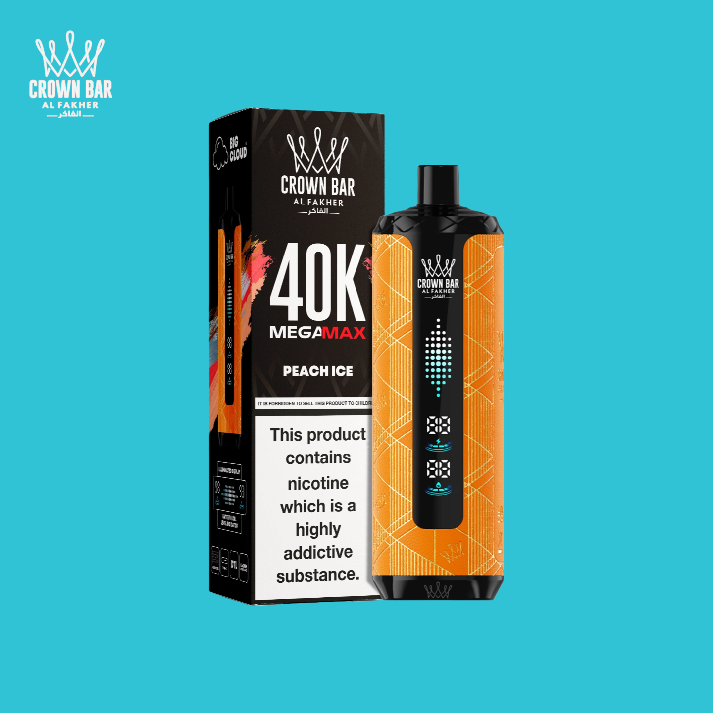 Peach Ice Geschmack Al Fakher Mega Max 40000 Vape