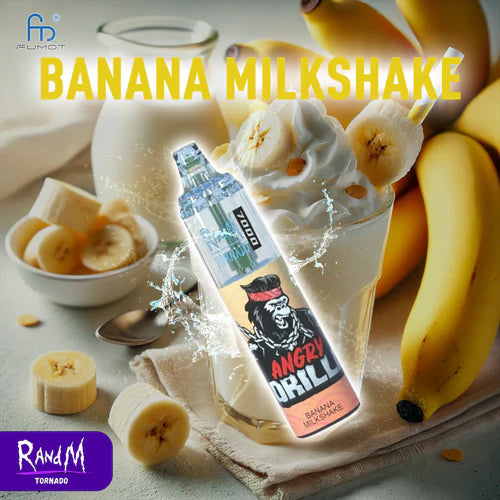 RandM Tornado Vape 7000 Puffs Banana Milkshake
