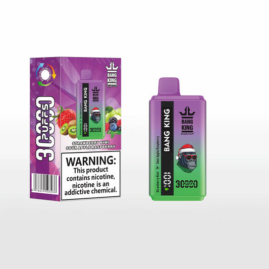 Bang King 30000 Vape Strawberry Kiwi & Sour Apple Raspberry