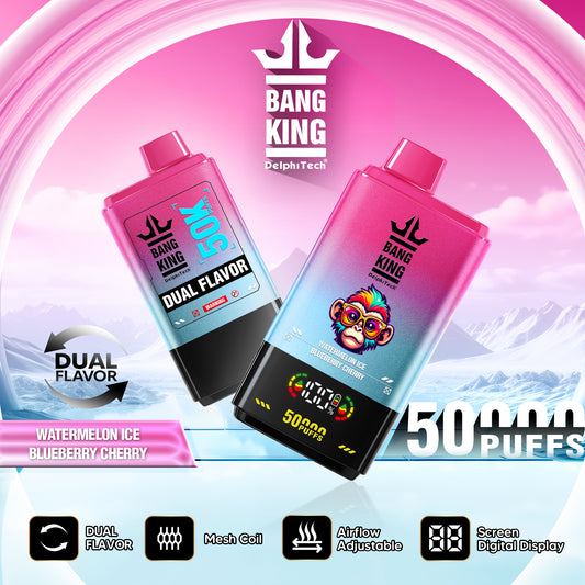 Bang King Vape 50000 Puffs Watermelon & Blueberry Cherry