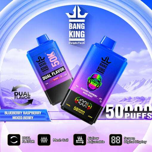 Bang King 50K Vape Blueberry Raspberry & Mixed Berry