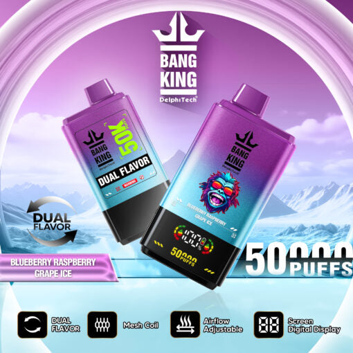 Bang King Vape 50K Vape Blueberry Raspberry & Grape Ice