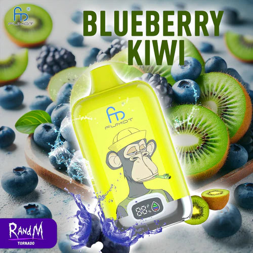 RANDM Tornado 12000 PUFFS Digital Box Vape Blueberry Kiwi
