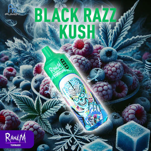 RandM Tornado Vape 9000 9K puffs Blue Razz Kush