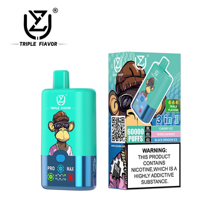 Premium 3-in-1 UZY Triple Flavor Einweg Vape