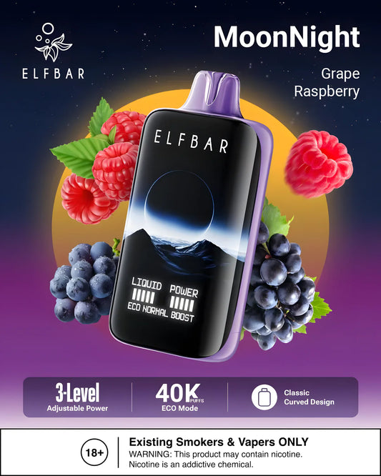 ELF BAR Moon Night 40000 – Grape Raspberry
