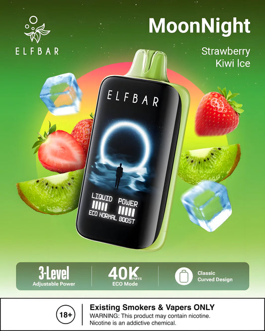 ELF BAR Moon Night 40000 Züge Strawberry Kiwi Ice
