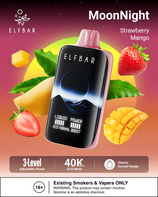 Strawberry Mango ELF BAR Moon Night 40000 Vape