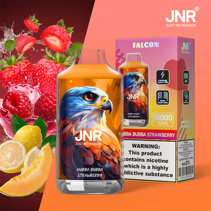 JNR Vape Falcon 16K Hubba Bubba Strawberry Geschmack