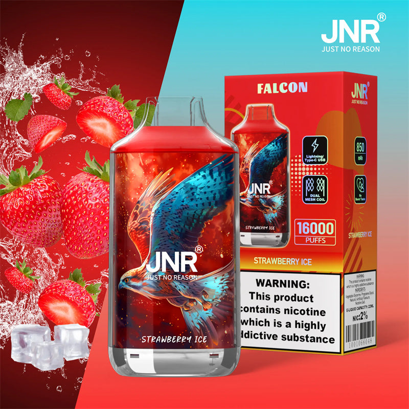 JNR Vape Falcon 16K Strawberry Ice Geschmack