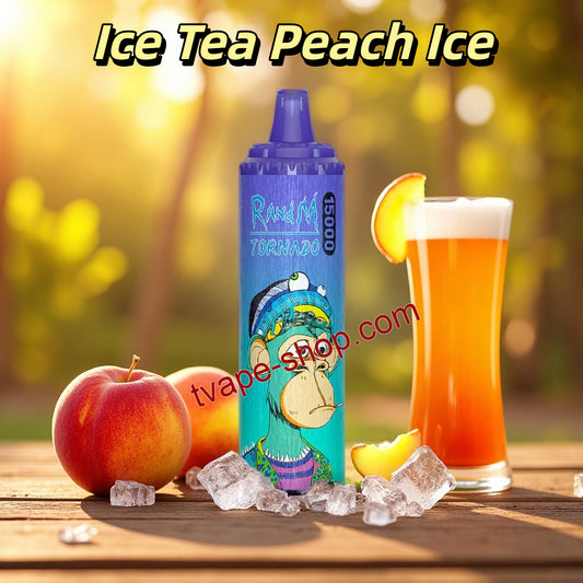 Ice Tea Peach Ice RandM Tornado 15K Vape