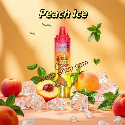 Peach Ice RandM Tornado 15000 Puffs Vape