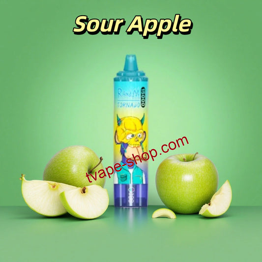 Sour Apple RandM Tornado 15000 Vape
