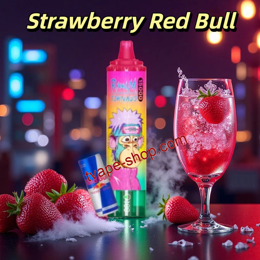 RandM Tornado 15000 – Strawberry Red Bull