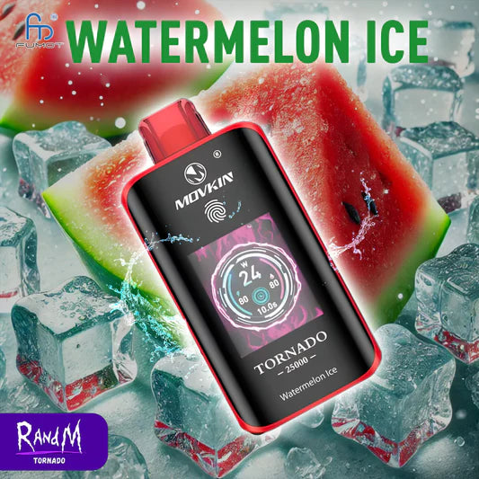RandM Tornado 25000 Puffs Vape Watermelon Ice TFT Display