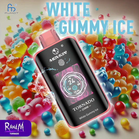 RandM Tornado 25K Züge White Gummy Ice 700mAh Akku