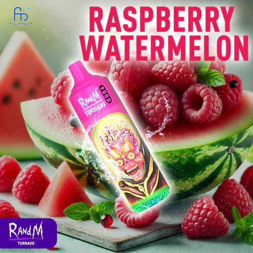 Raspberry Watermelon RandM Tornado 9000 Vape